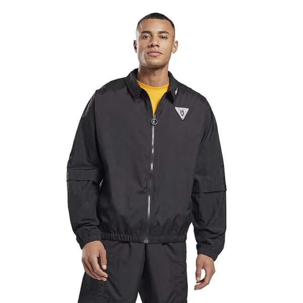 reebok men's polyester standard length duster coat