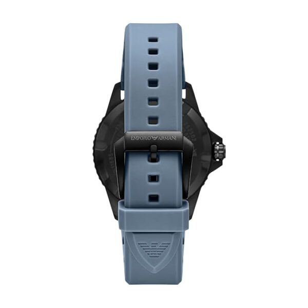 emporio armani n/a blue quartz silicone watch ar11685