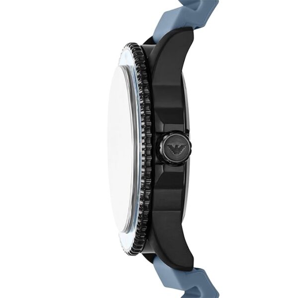 emporio armani n/a blue quartz silicone watch ar11685