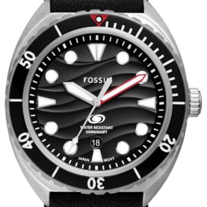 fossil analog black dial men's watch fs6062
