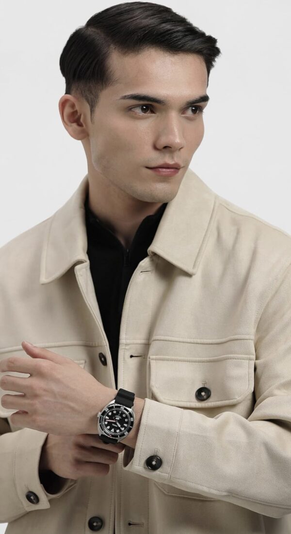 fossil analog black dial men's watch fs6062
