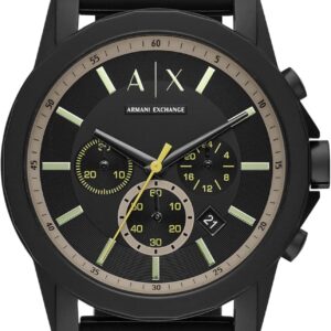 armani exchange analog black dial men's watch ax1343