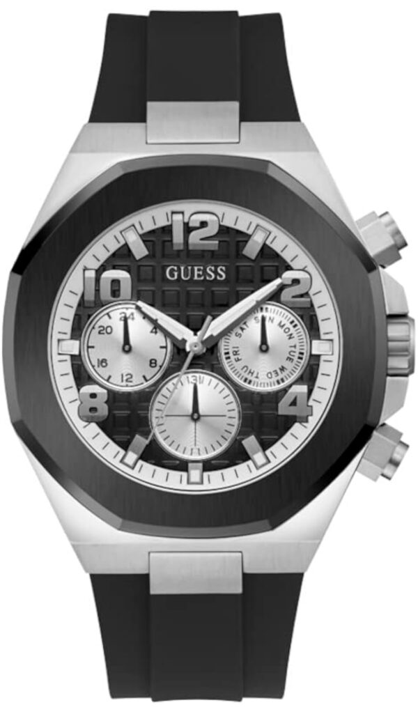 guess analog black dial men's watch gw0583g1