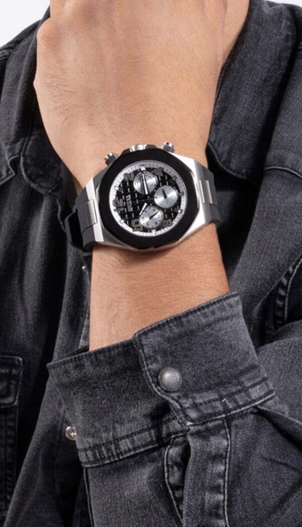 guess analog black dial men's watch gw0583g1