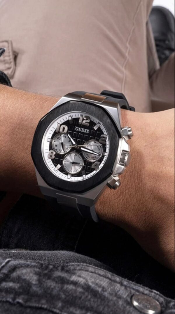 guess analog black dial men's watch gw0583g1