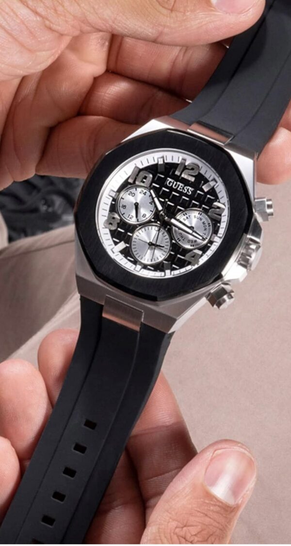 guess analog black dial men's watch gw0583g1