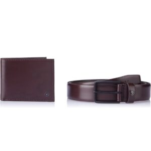 van heusen men leather belt & wallet combo pack