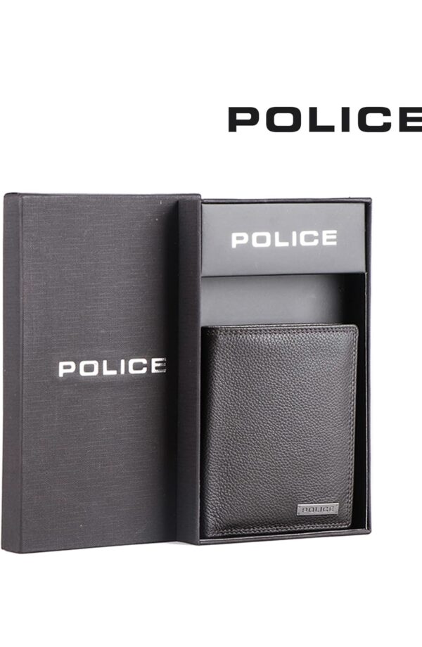 police branded wallet for men leather original | premium slim wallet for men stylish money bifold genuine leather gents purse with 8 card holder slots oak brown