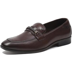 monte carlo mens solid slip on genuine leather loafers (201817fw)