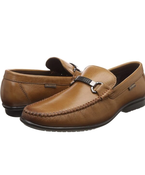 lee cooper lc2339br men’s leather casual slip on loafers | stylish, lightweight & comfortable for everyday wear