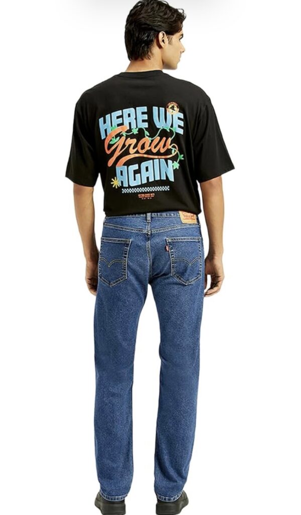 Levi's Men's 505 Straight Fit Mid Rise Jeans - Image 2