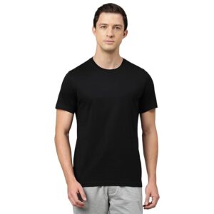 van heusen men's cotton regular fit solid t shirt crew neck, short sleeves