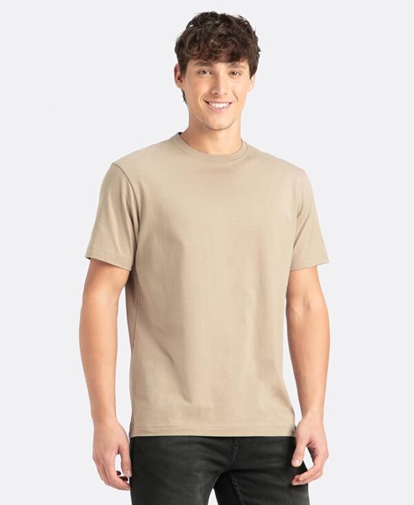 jockey 2714 men's super combed cotton rich solid round neck regular fit half sleeve t shirt