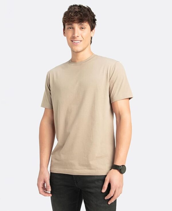 jockey 2714 men's super combed cotton rich solid round neck regular fit half sleeve t shirt