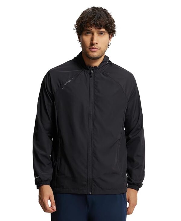jockey mv40 men's microfiber fabric water resistant regular convertible hoodie active wear jacket