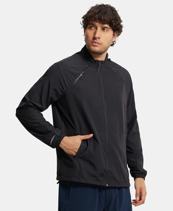 jockey mv40 men's microfiber fabric water resistant regular convertible hoodie active wear jacket