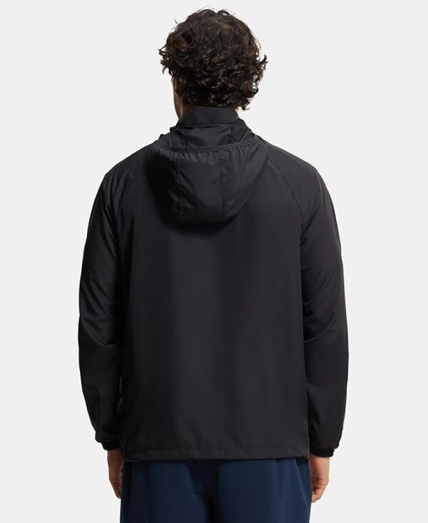 jockey mv40 men's microfiber fabric water resistant regular convertible hoodie active wear jacket