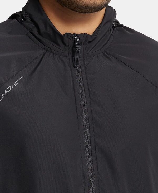 jockey mv40 men's microfiber fabric water resistant regular convertible hoodie active wear jacket