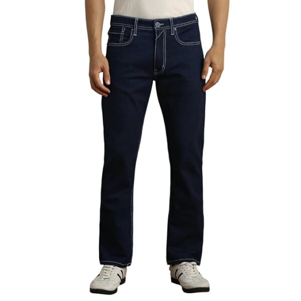 peter england men's regular fit denim jeans for daily casual wear