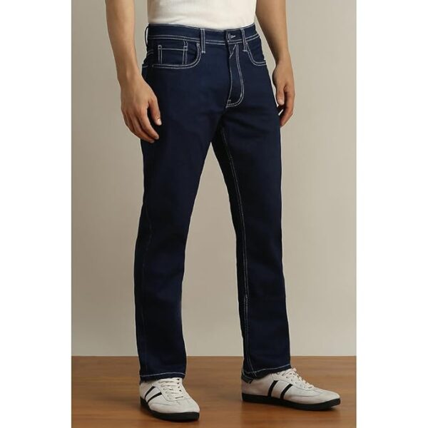 peter england men's regular fit denim jeans for daily casual wear