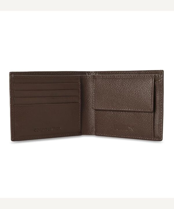 puma unisex adult leather plain wallet, brown mushroom
