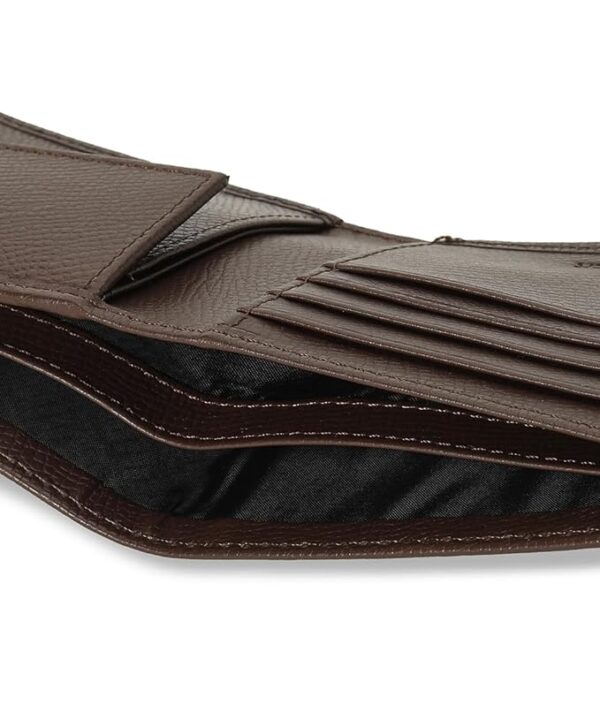 puma unisex adult leather plain wallet, brown mushroom