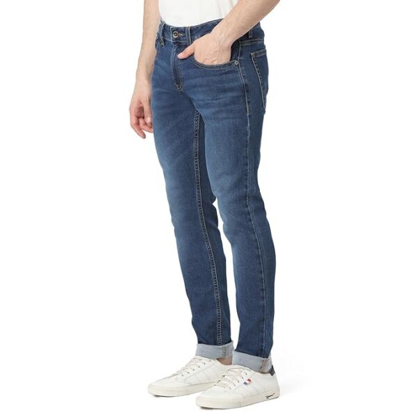spykar men blue skinny fit low rise casual jeans