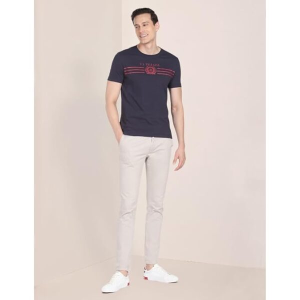 u.s. polo assn. men's cotton regular fit crew neck brand print t shirt