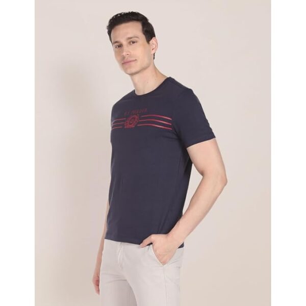u.s. polo assn. men's cotton regular fit crew neck brand print t shirt