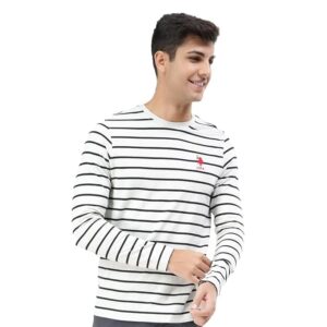 u.s. polo assn. men's comfort fit stripe cotton i689 regular fit t shirt pack of 1