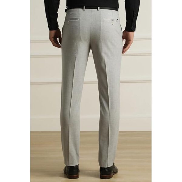 van heusen men mid rise slim fit cotton blend workwear trouser