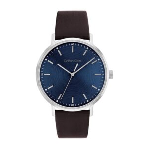 calvin klein modern analog blue dial men's watch 25200052