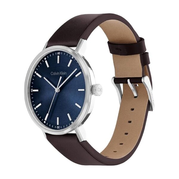 calvin klein modern analog blue dial men's watch 25200052