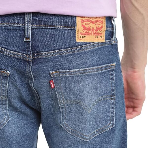 levi's men's 512 slim tapered fit mid rise blue jeans