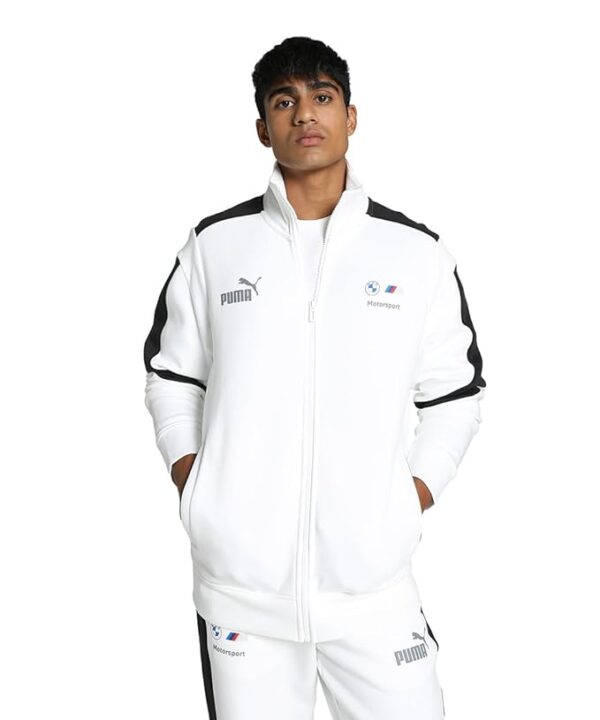 puma men's cotton standard length a line coat 624139 white