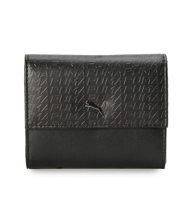 puma unisex adult, signature small wallet, black,(9210301)