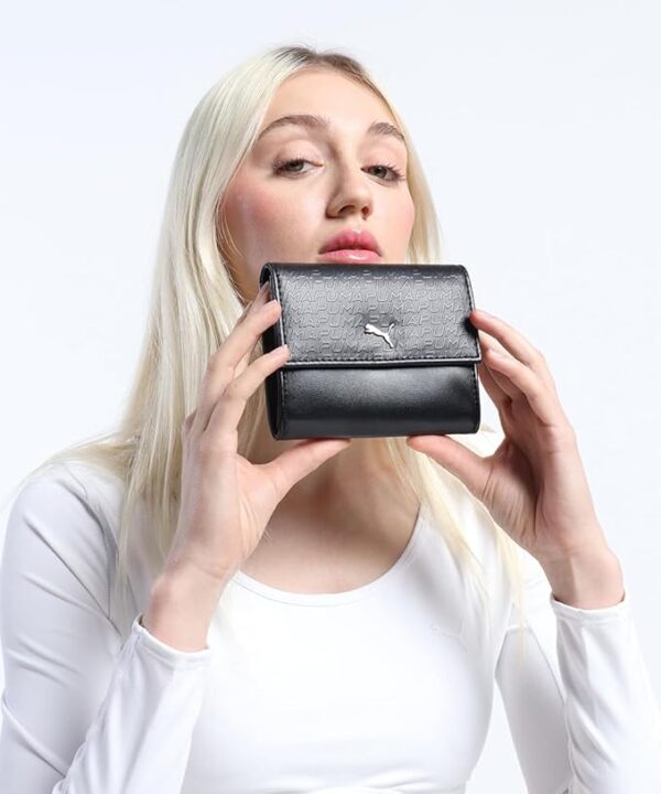 puma unisex adult, signature small wallet, black,(9210301)
