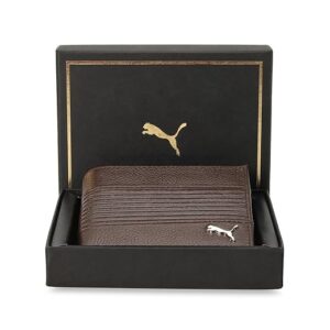 puma unisex adult leather cruise walletv2, espresso brown (9106103)